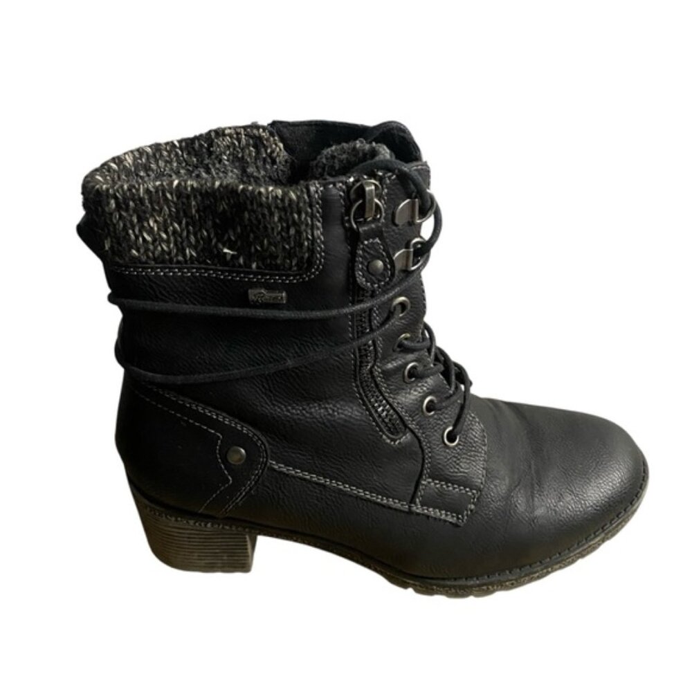 Relife Women's Black Spring Step Hellewn Lace Up Boots